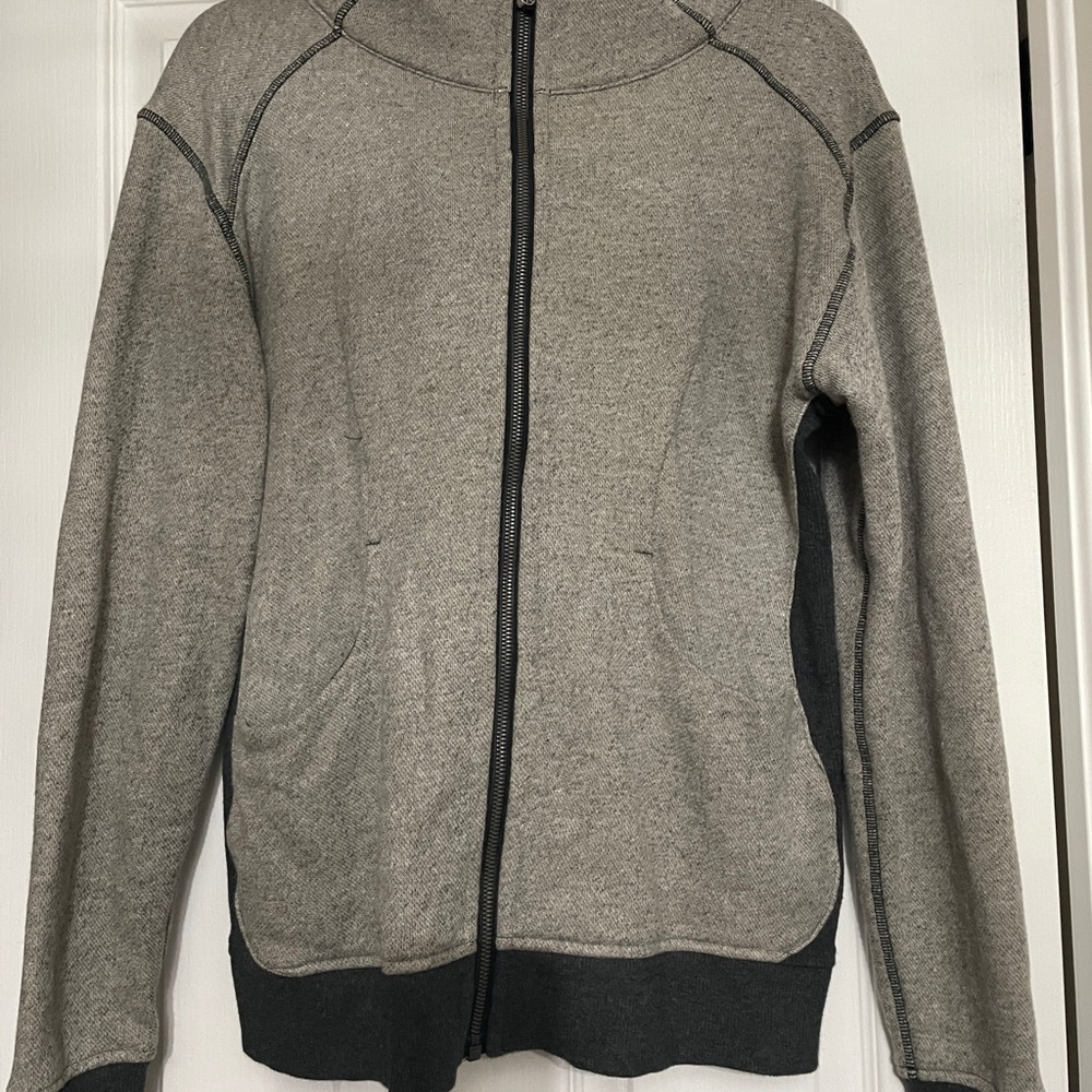 lululemon athletica Gray Full‑Zip Hoodie Sweater
